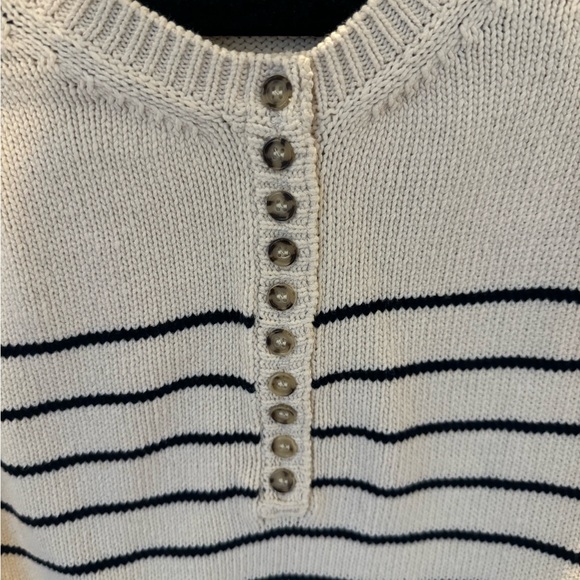 Sézane cotton stripe cotton sweater - Picture 3 of 7